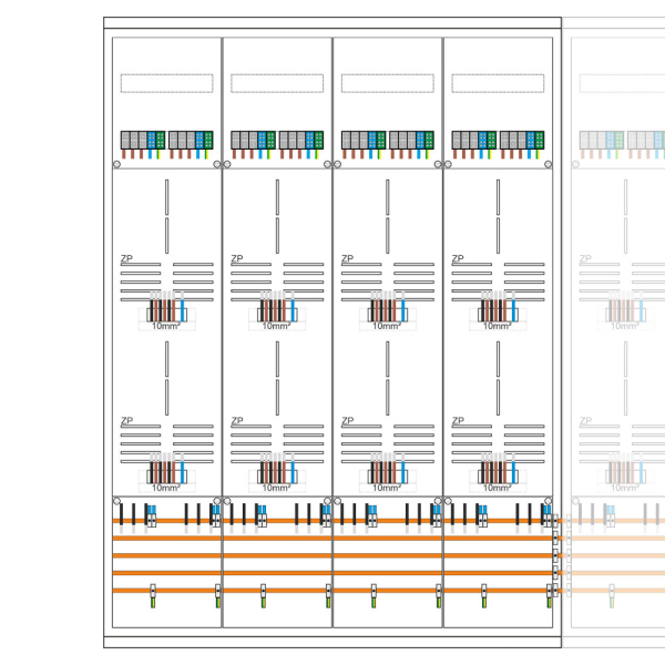 Zählerschrank 14 Zähler, Verteiler, APZ, 1400mm | 3.HZ | SCHIEGL (links)